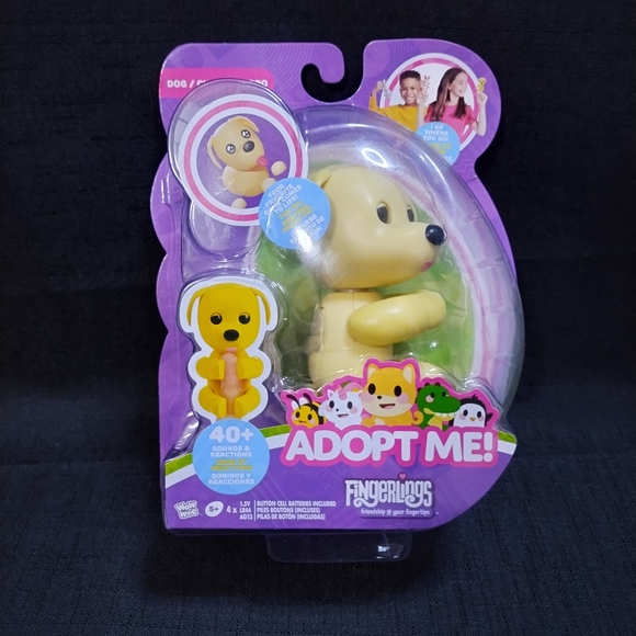 WowWee Other - NEW!! Fingerlings Interactive Yellow Dog Toy Adopt Me! 40+ Sounds & Reactions
